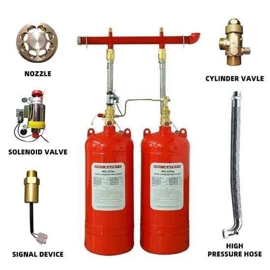 أنظمة الإطفاء بالغازات FM200/NOVIC/CO2
